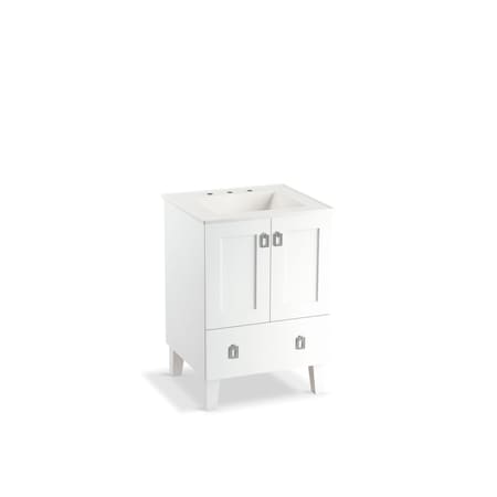 Kohler Vanity Cabinet, Free Standing, Linen White, 34-1/2 in H, 24 in W 99527-LG-1WA